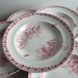 Set of 8 hollow plates - Onnaing Moisson Terre de fer