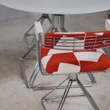 Ensemble table à manger et chaises pivotantes Rudi Verelst pour Novalux