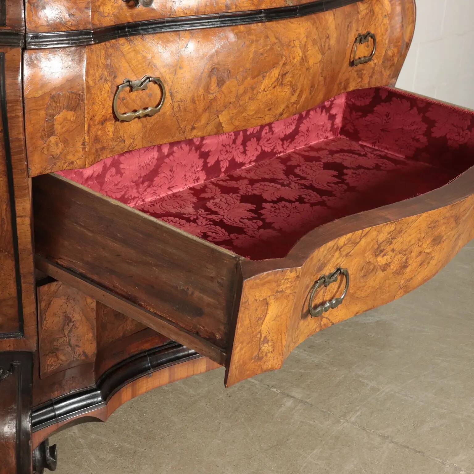 Antique trumeau with walnut mirrors, Italy 20th century