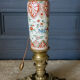 Lampadaire en bronze et porcelaine Milieu XXe Style Louis XV