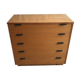 Vintage chest of drawers 1980's blond beech 5 drawers
