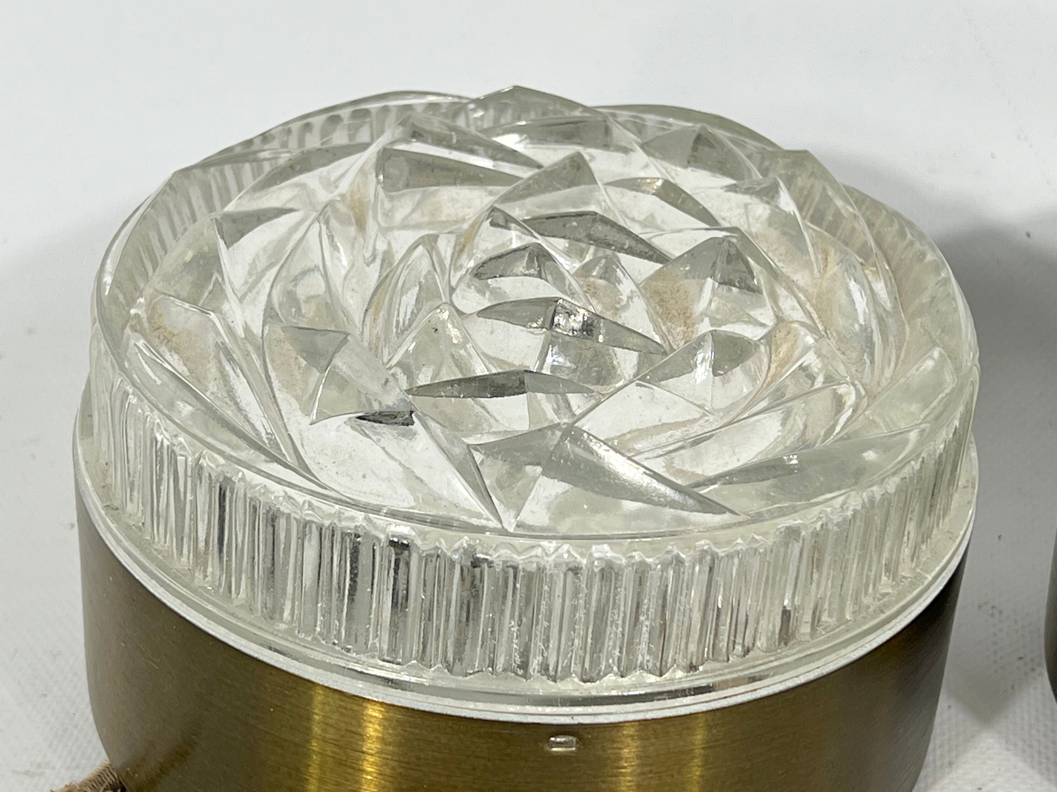 Stilux Milano, set of two wall or ceiling lamps model Caserta, 1960s