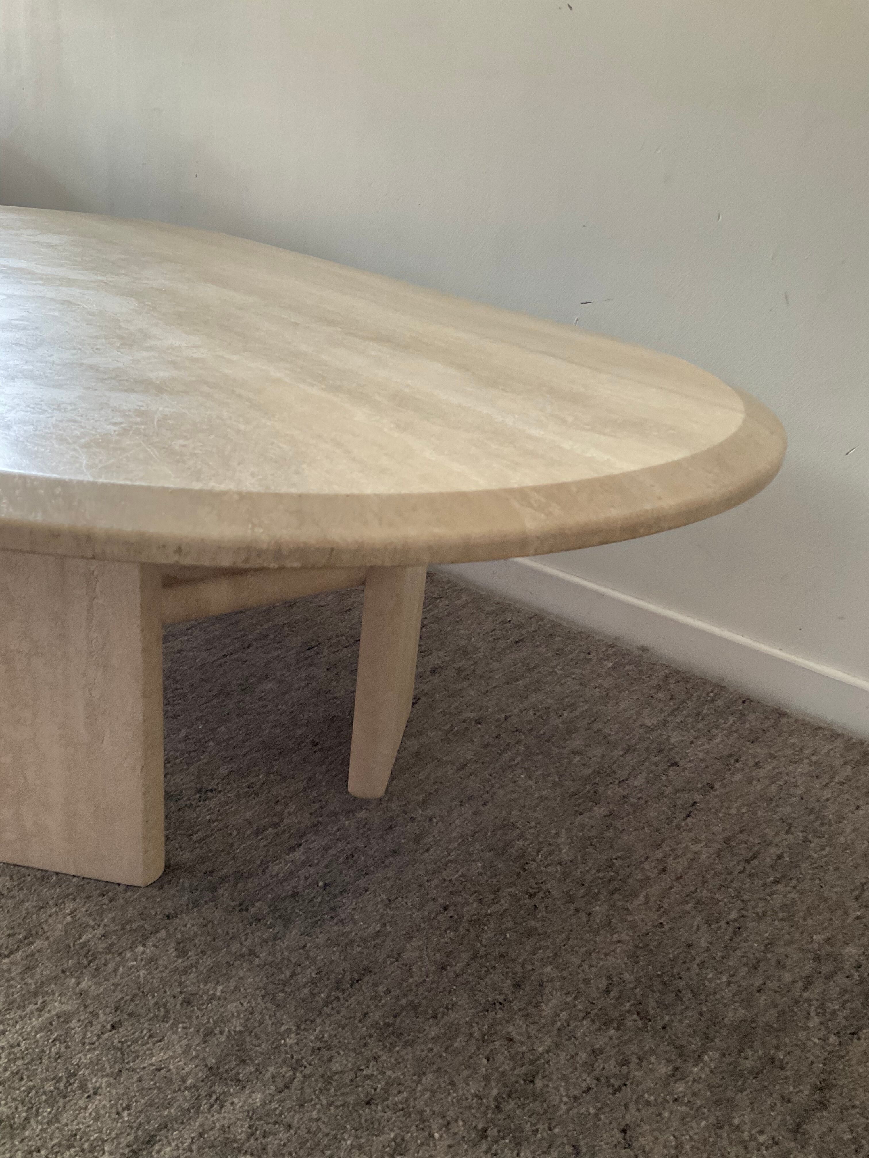 Vintage coffee table in travertine 70s