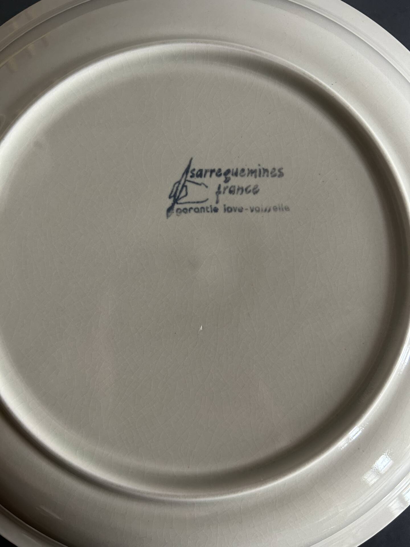 Plates and serving dish Sarreguemines