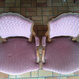 Paire  de 2 fauteuils cabriolet