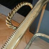 Brass dessert and glass 2 trays