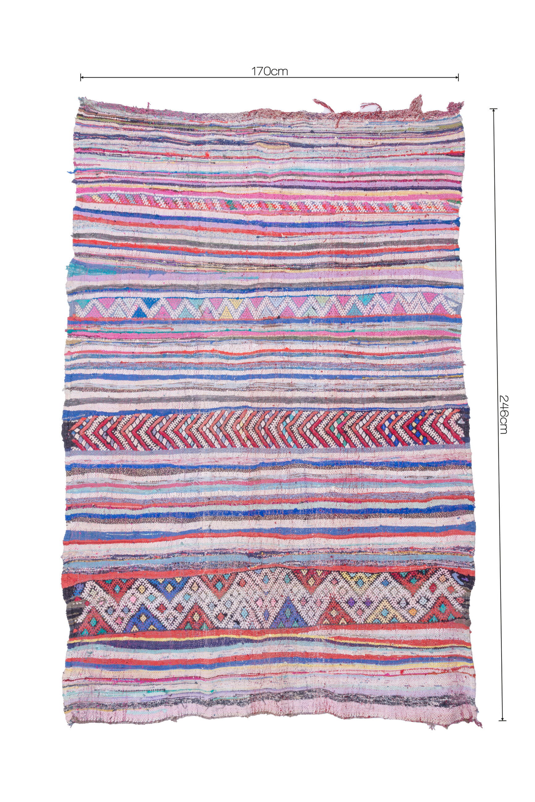 Kilim boucherouite woven 170x246cm