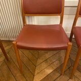Chairs Model No. 80 Niels O. Møller for J.L. Møller Møbelfabrik, Denmark, Set of 4