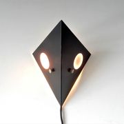 Mid-century dutch black metal night owl sconce from Raak, 1960s