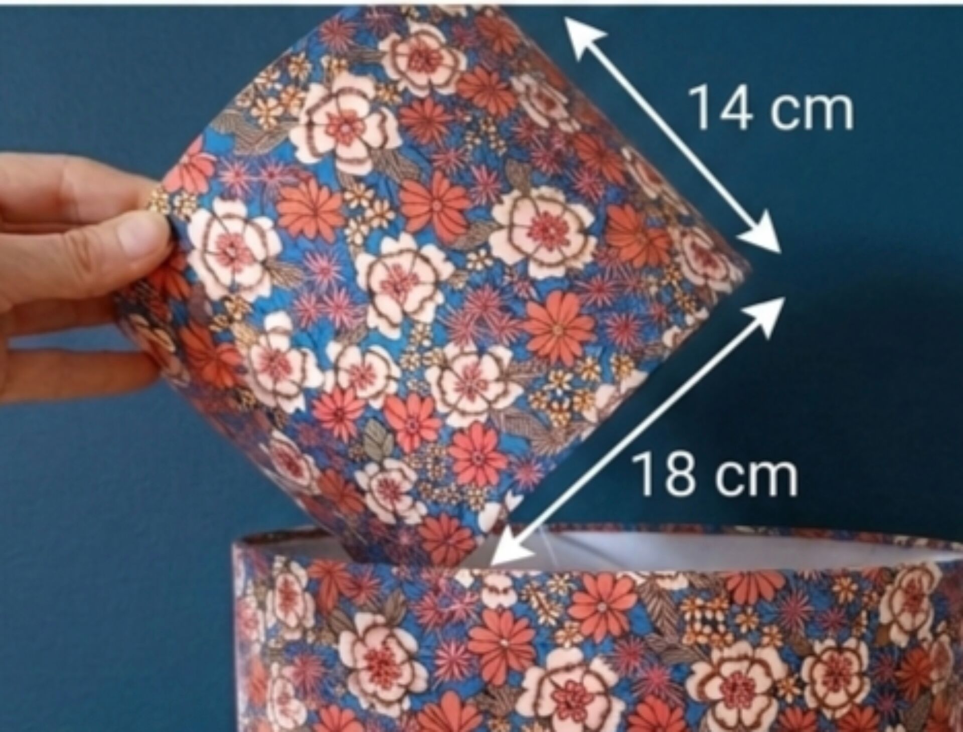 lampe bois vintage inspiration pop liberty/fleurs