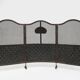French Art Deco wrought iron fireplace screen with 3 panels