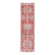 1970s Turkish Oushak Handmade Wool Cotton Red Runner Rug 90x304