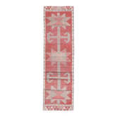 Tapis couloir en laine et coton fait main Oushak turc des années 1970, 90x304.