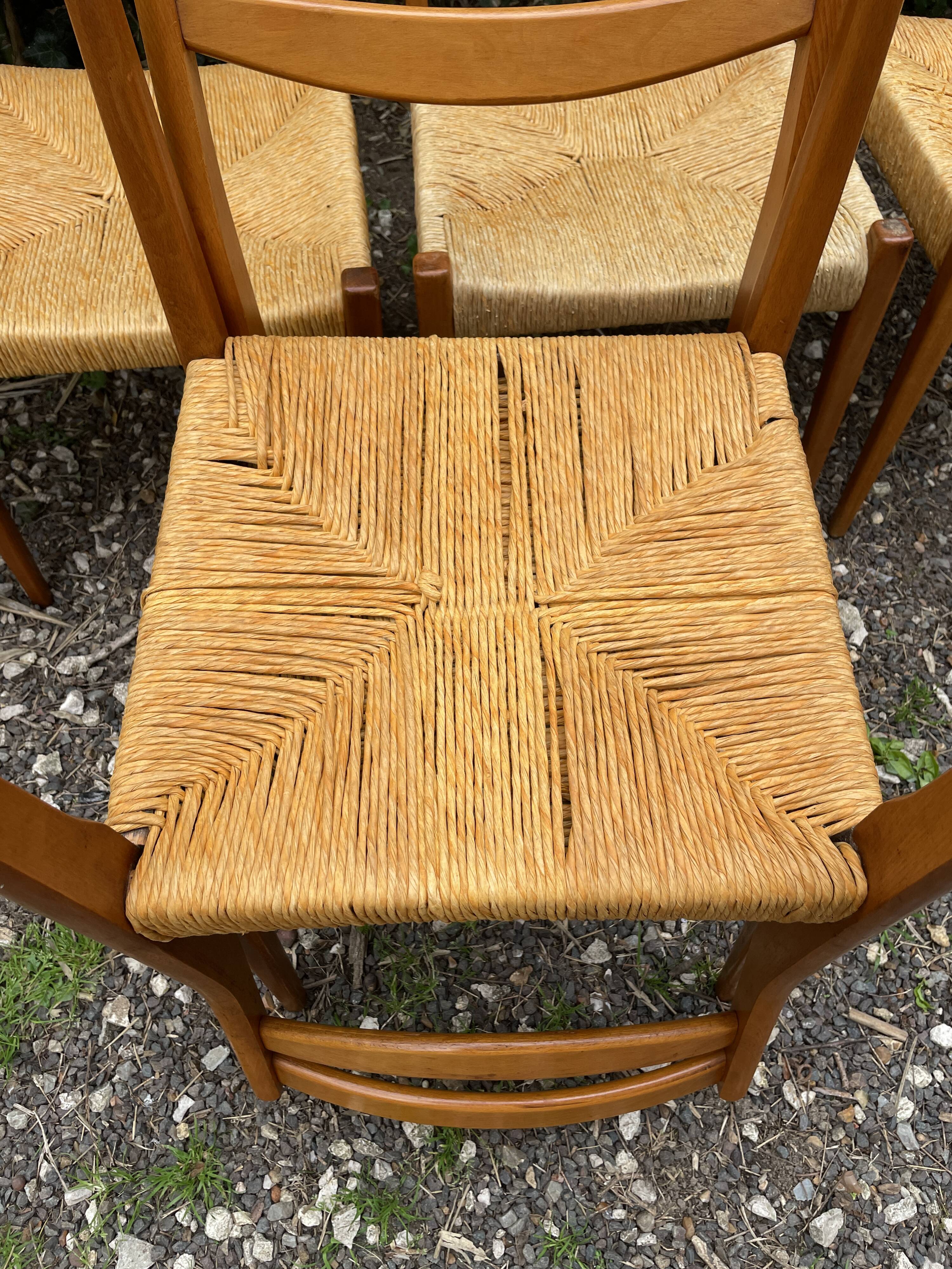 Set of 6 Vintage Scandinavian Chairs