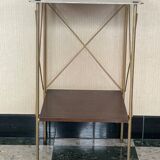 Gold metal pedestal table