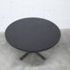 Round table rises and lowers Osvaldo Borsani black and chrome with extension