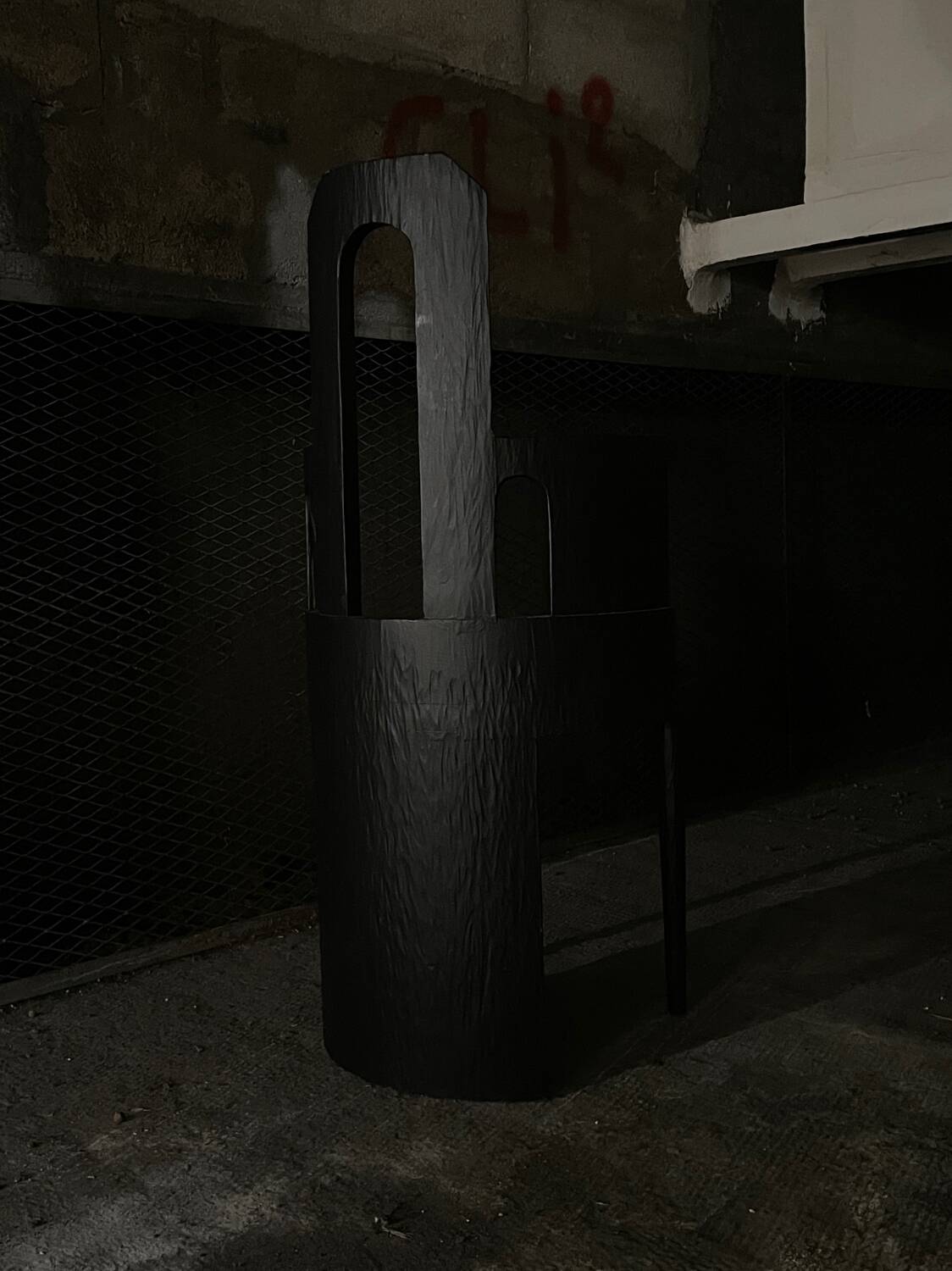 Room Studio Primitive and Modern Oak Sculptural Chair