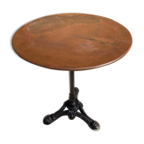 Bistro table in wrought iron and cast iron