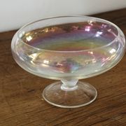 Old iridescent glass cup