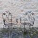 Set of handcrafted wrought iron chairs