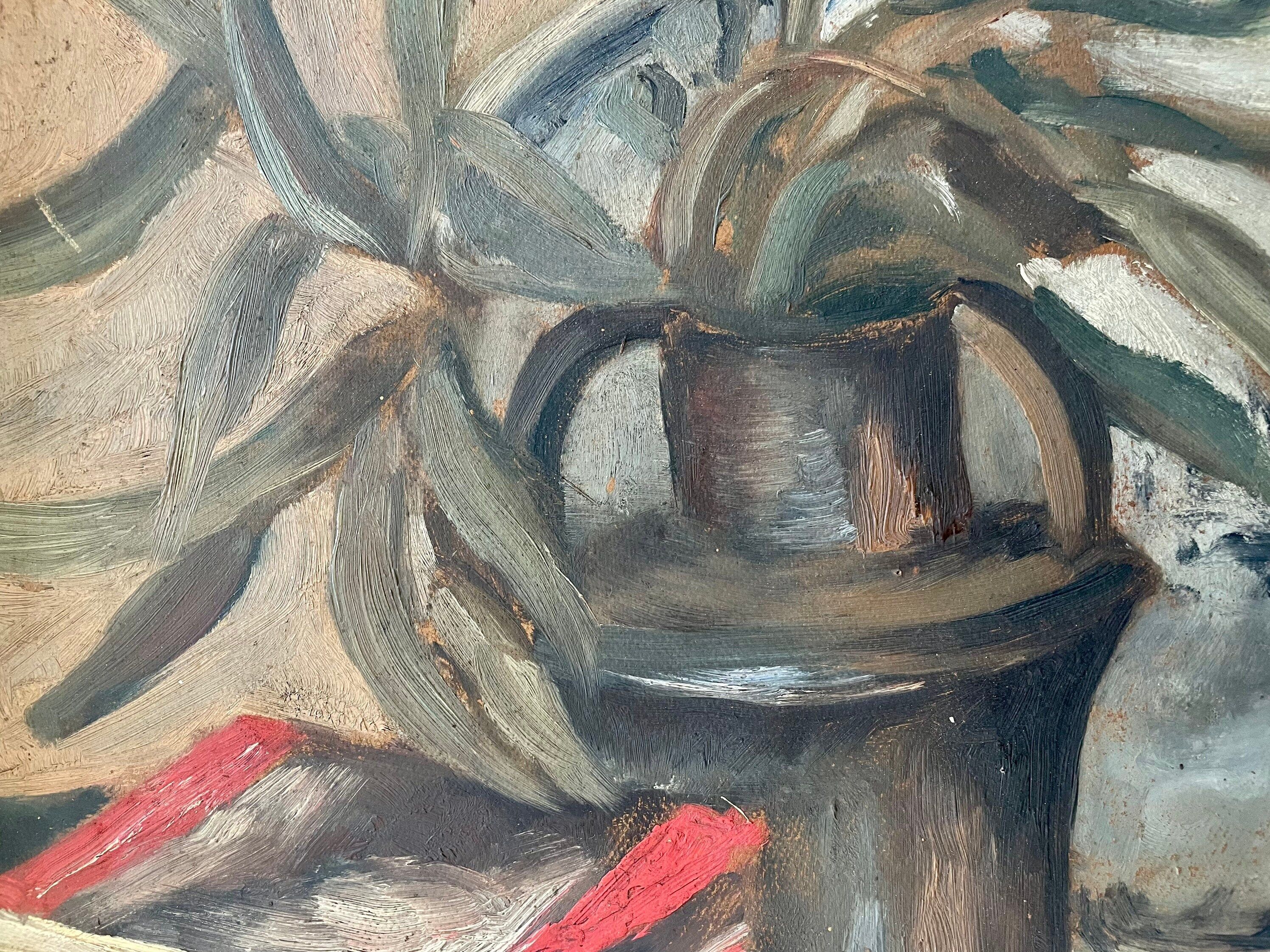 C.1920 french still life of fruit oil painting