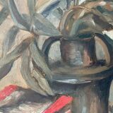 C.1920 french still life of fruit oil painting