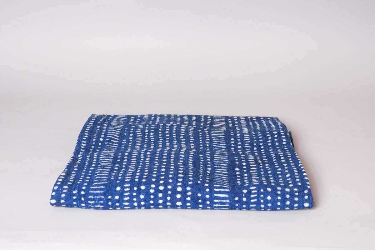 Handwoven indigo fabric