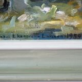 Astri Ekengren-Larsson, Swedish Modern Landscape, 1960s, Oil on Panel, Framed