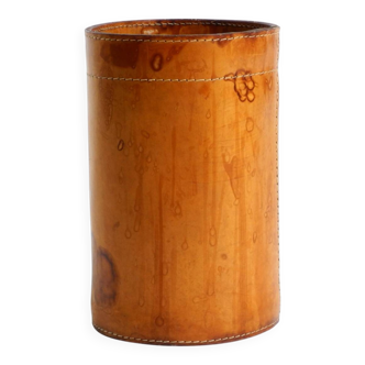 Beautiful 1960s leather paper bin by Torben Ørskov & Co Denmark
