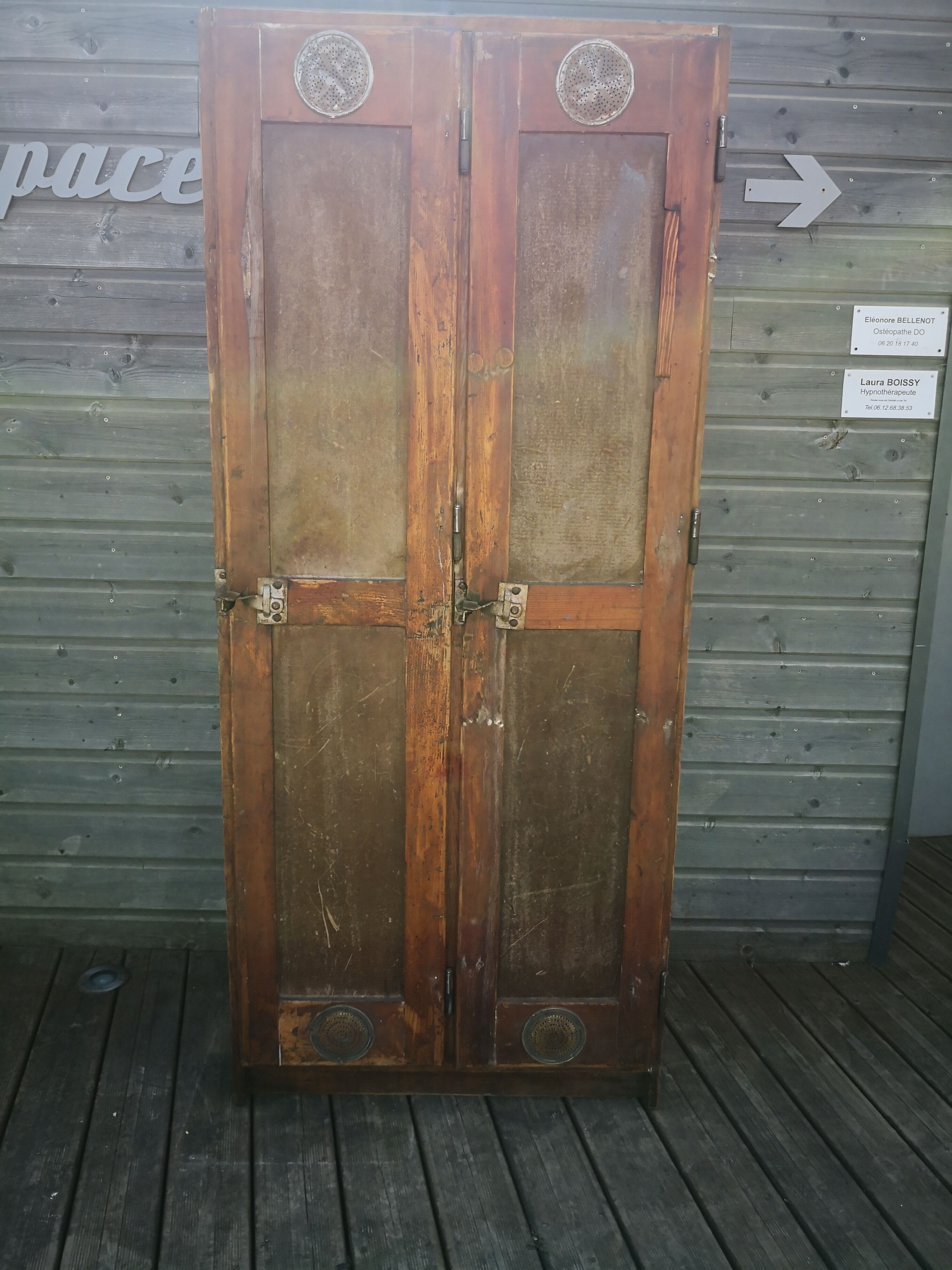 Coat rack cloakroom, Vintage wooden wardrobe