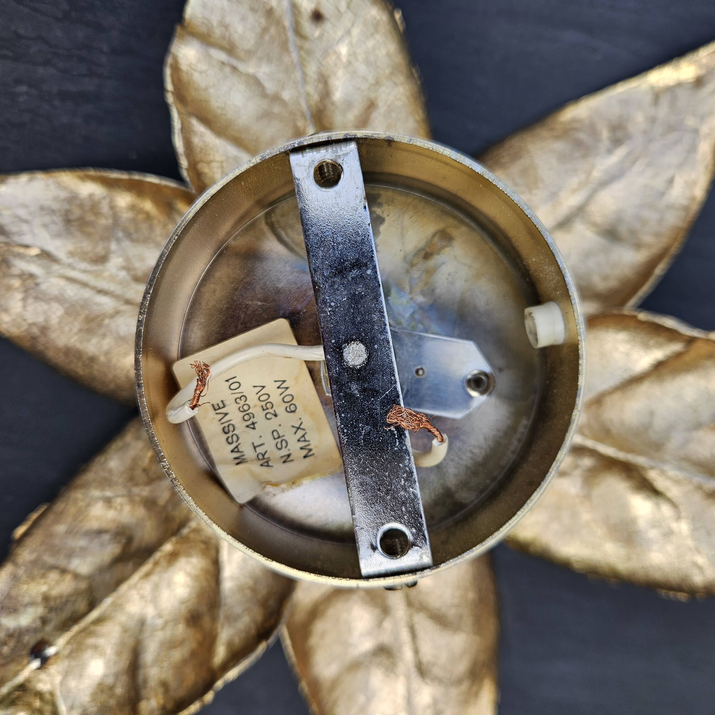 Pair of Massive wall lamps, designed by Willy Daro. 70s