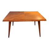 Table à manger avec 2 rallonges pieds compas