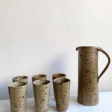 Vintage set in pyrite stoneware, orangeade service