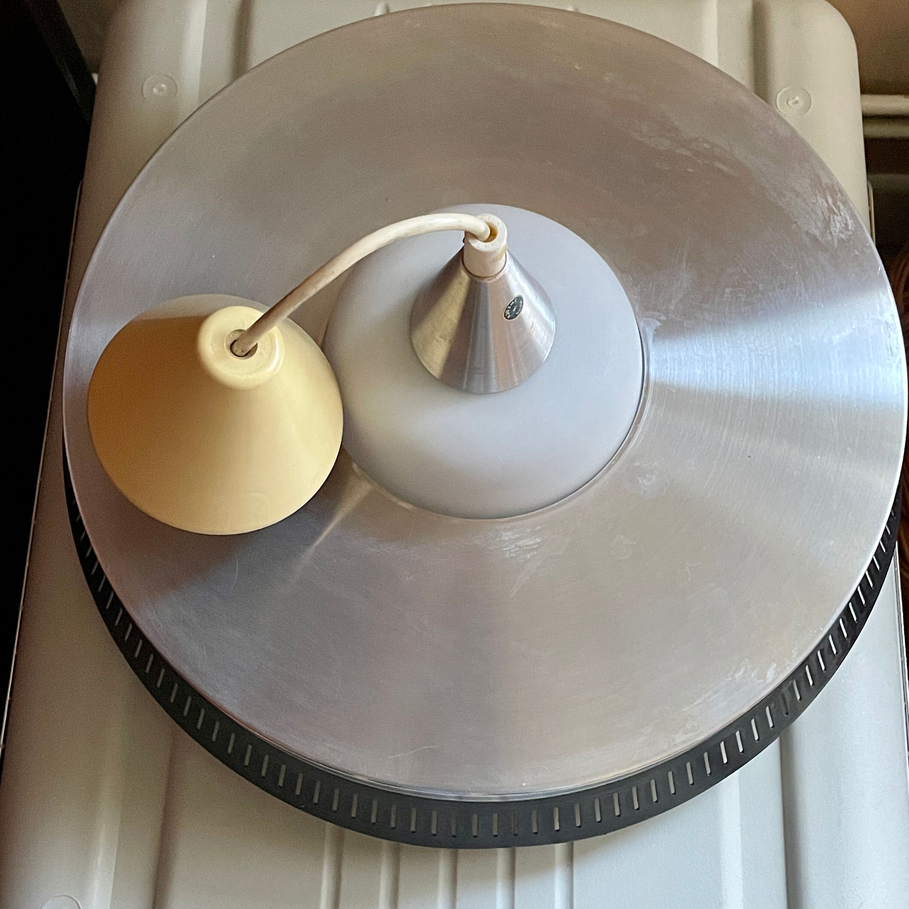 Scandinavian Fog & Murop pendant lamp in glass and perforated metal