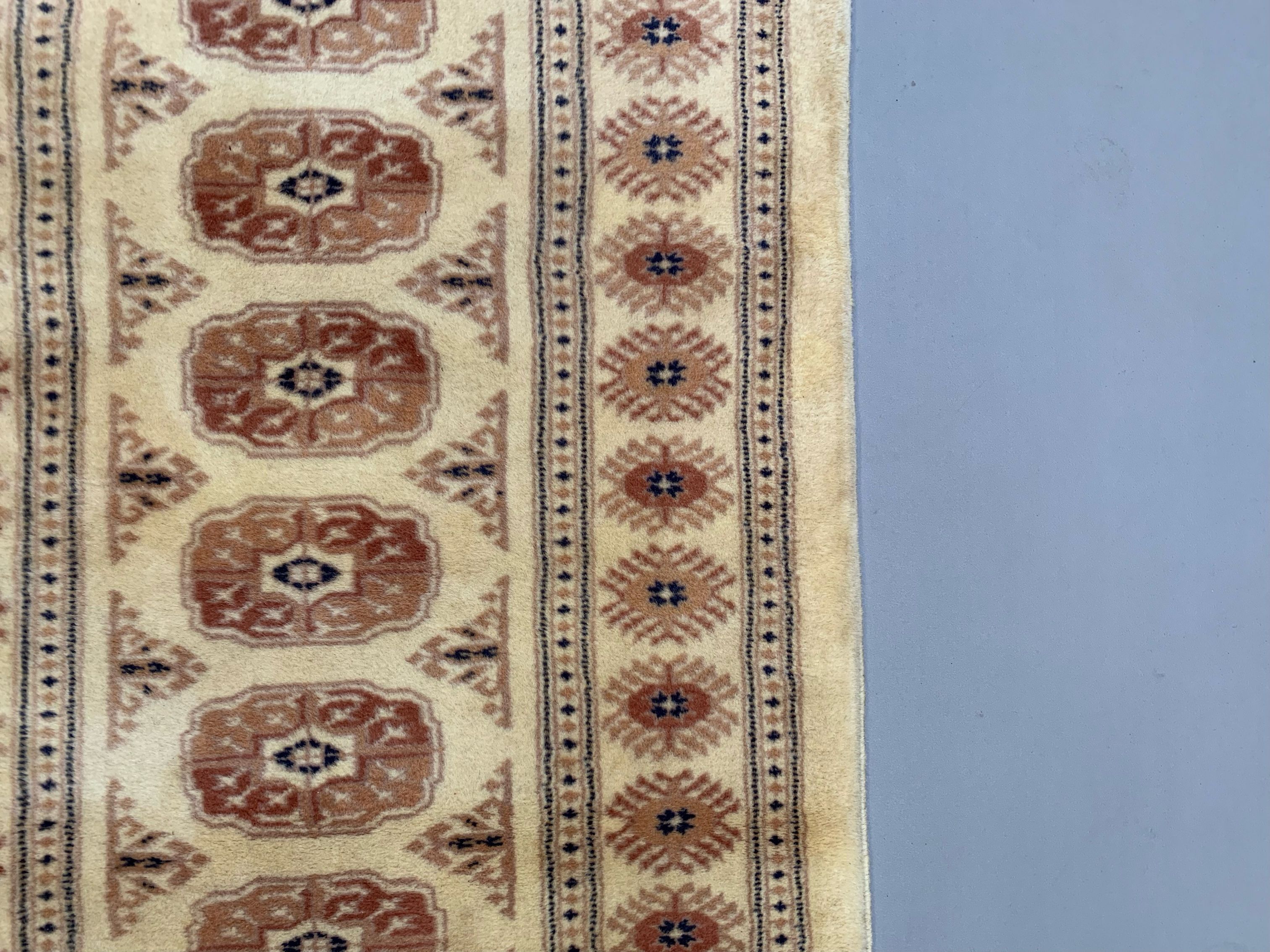 Vintage Indian Long runner 475x80 cm Bokhara wool rug tribal handmade