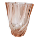 transparent glass vase in art deco style