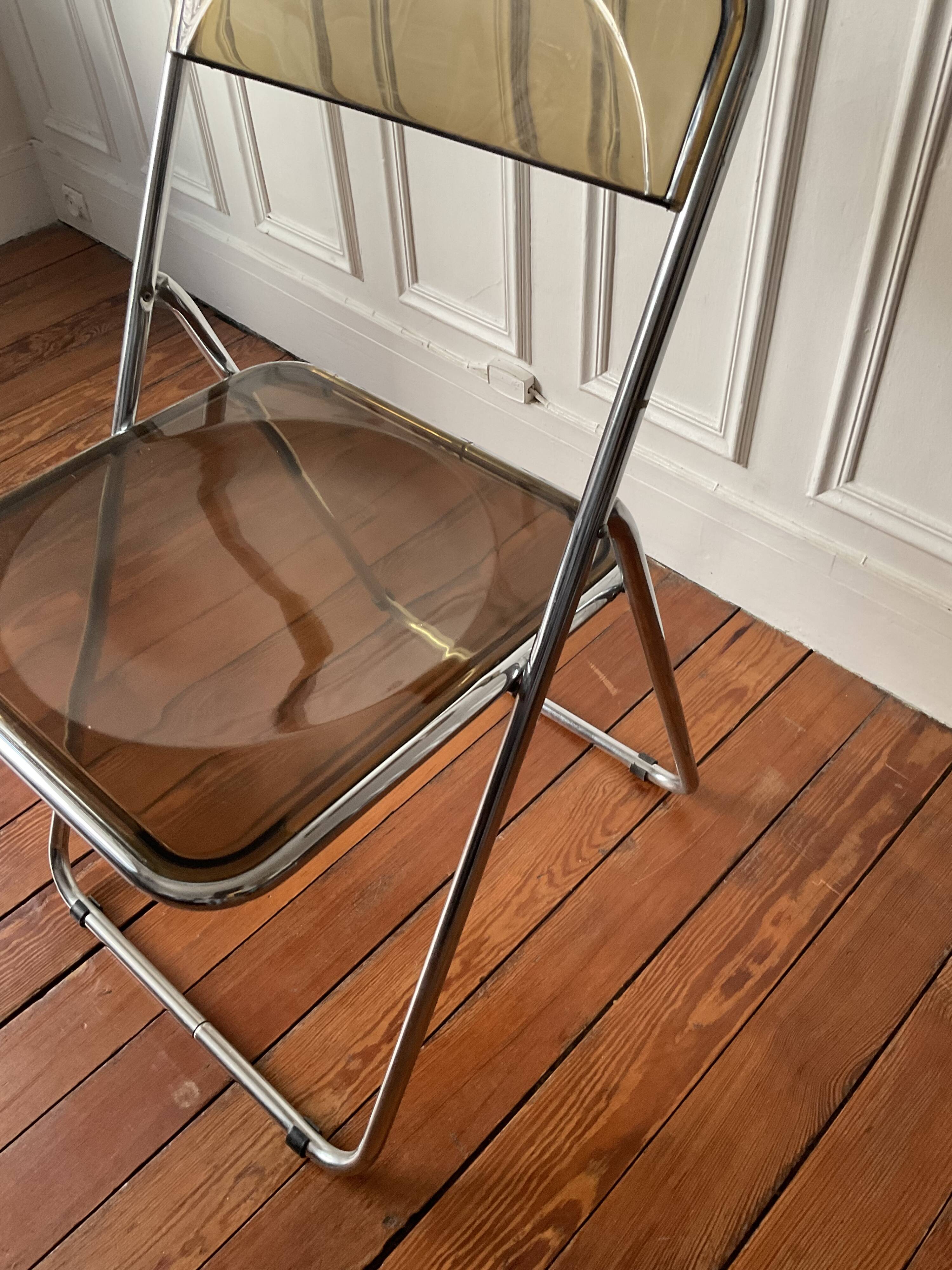 Plexiglass folding chair