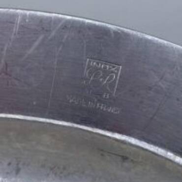 Oval silver-plated stainless steel dish by Rémy Letang