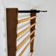 Rare coat rack by Carl Auböck with hat rack, cabinet, brass, walnut and beech, 1950s.