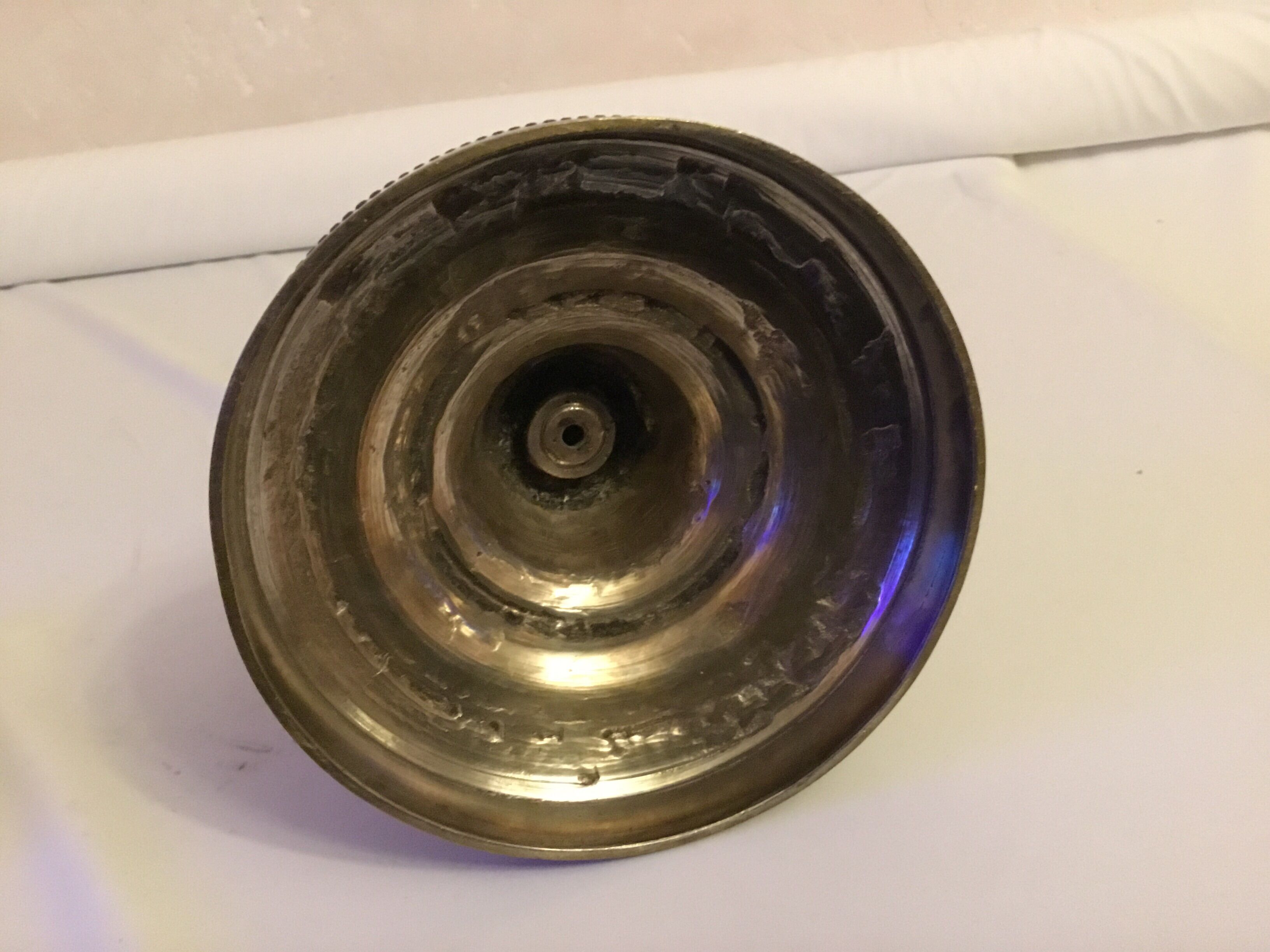 Finely decorated double-decorated silver bronze candlestick