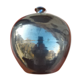 Black ceramic vase circa 1950