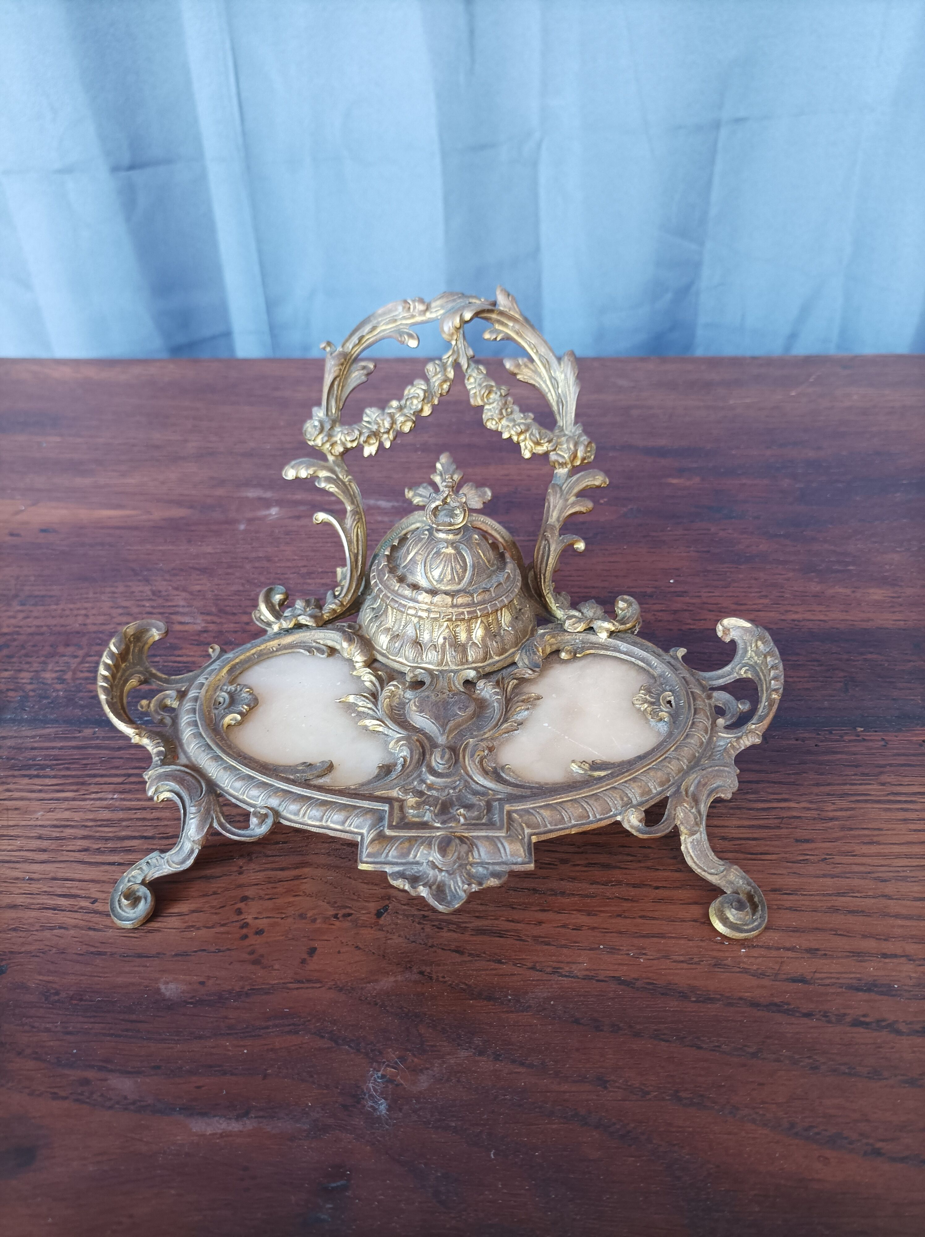 Bronze inkwell style Rocaille XXth