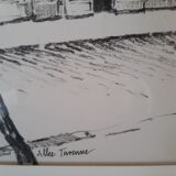 Nantes allee turenne - framed lithograph signed