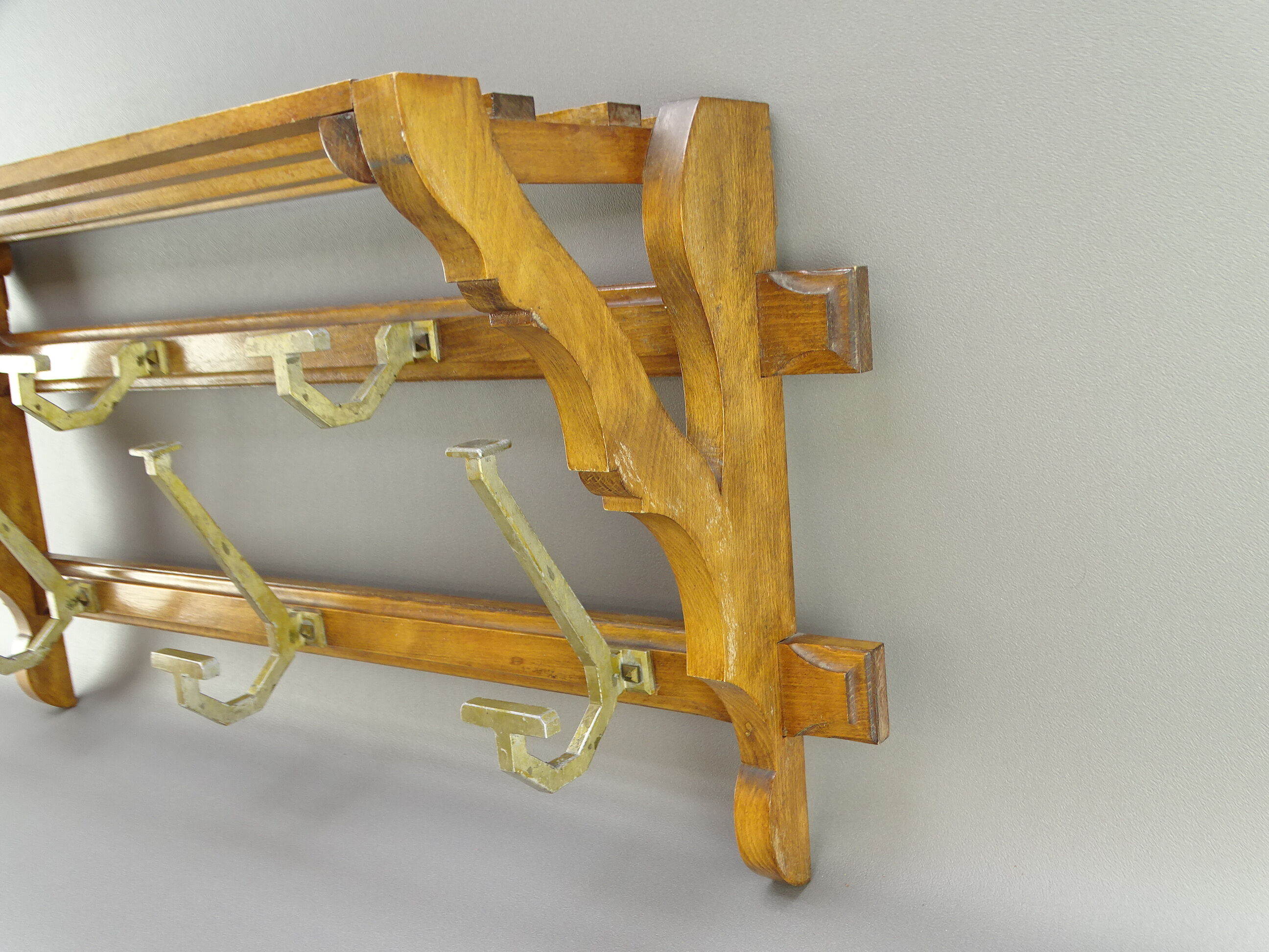 Vintage wooden coat rack