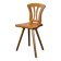 Vintage Czech folk farmhouse chair in solid wood, from the 1940s-1950s.