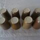 Lot 8 glasses sandstone cups stamped Digoin mug vintage cup