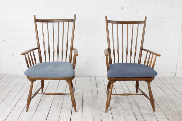 Set de 2 chaises de bar luge des années 1950