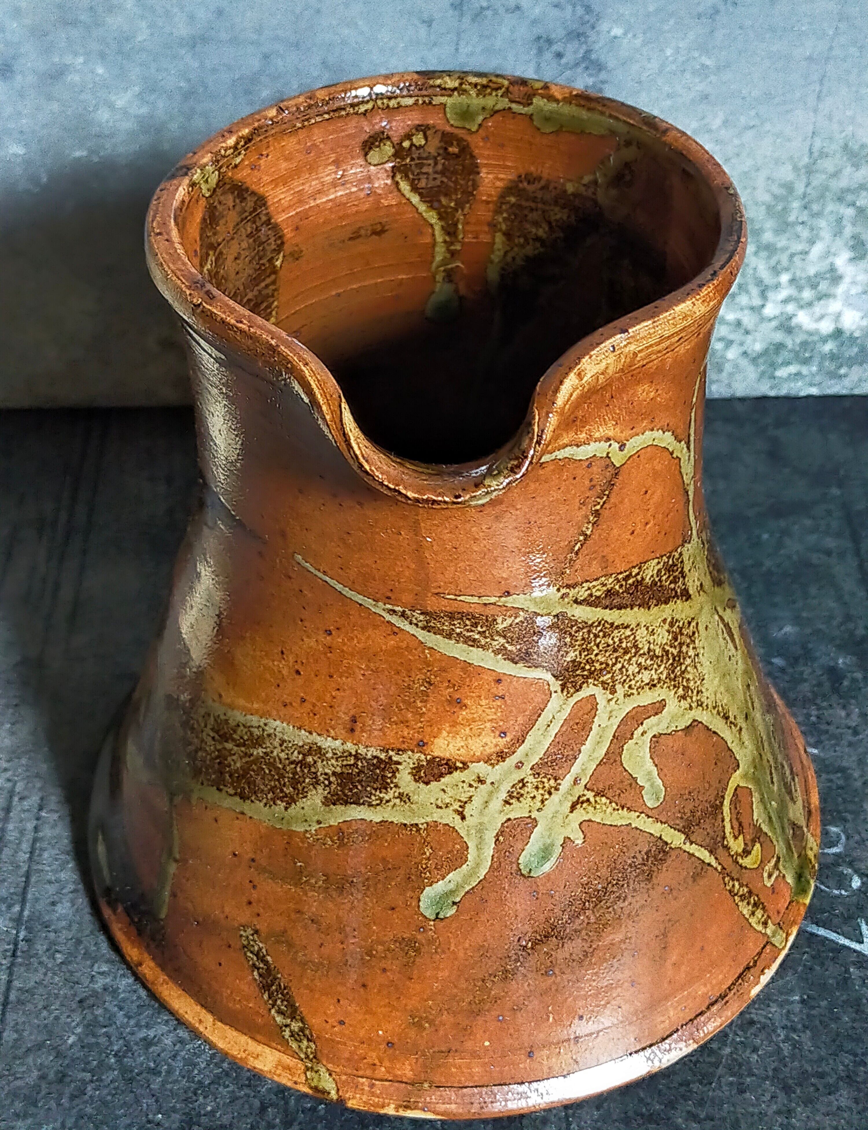 Pichet poterie de La Borne en grès émaillé art populaire
