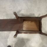 Side bedside table in natural wood with discreet side drawer