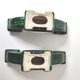 Pair of Art Deco green ceramic candlesticks by Santiago Rodriguez Bonome Paris